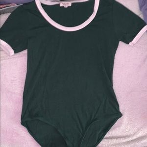 Green t-shirt bodysuit
